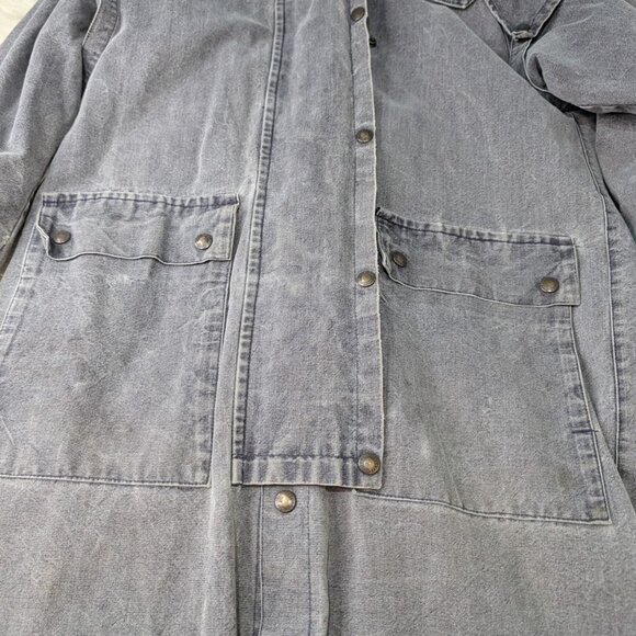Vintage The Australian Outback Collection grey Denim Duster Jacket Women Small - Picture 7 of 15